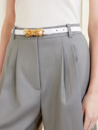 Sonia Petroff Moonflower Embellished Leather Belt | Thumbnail 2 Sonia Petroff Moonflower Embellished Leather Belt | Thumbnail 2