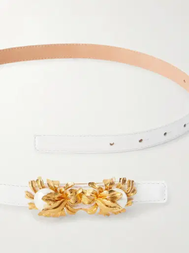 Sonia Petroff Moonflower Embellished Leather Belt | Thumbnail 3 Sonia Petroff Moonflower Embellished Leather Belt | Thumbnail 3