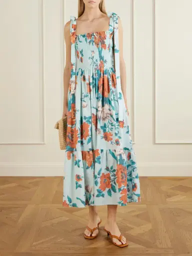 Erdem Shirred Floral-print Cotton Midi Dress | Thumbnail 2 Erdem Shirred Floral-print Cotton Midi Dress | Thumbnail 2