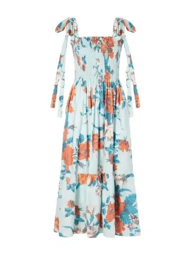 Erdem Shirred Floral-print Cotton Midi Dress | Thumbnail 1 Erdem Shirred Floral-print Cotton Midi Dress | Thumbnail 1