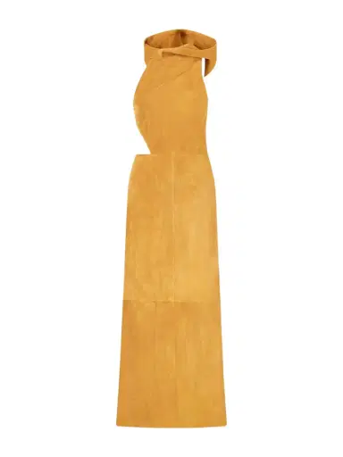 Gabriela Hearst Kallen Hooded Suede Maxi Dress | Thumbnail 1 Gabriela Hearst Kallen Hooded Suede Maxi Dress | Thumbnail 1