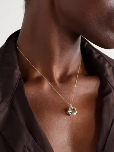 Mateo 14-karat Gold Topaz And Diamond Necklace | Thumbnail 2 Mateo 14-karat Gold Topaz And Diamond Necklace | Thumbnail 2