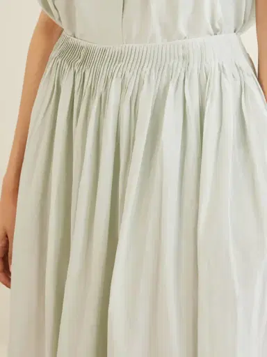 Loulou de Saison Naya Gathered Cotton And Silk-blend Maxi Skirt | Thumbnail 5 Loulou de Saison Naya Gathered Cotton And Silk-blend Maxi Skirt | Thumbnail 5
