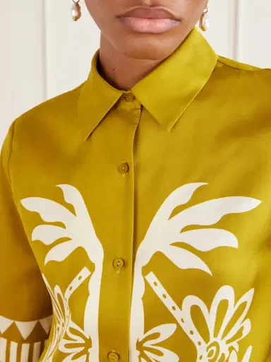Eres Emeraude Printed Silk Shirt | Thumbnail 4 Eres Emeraude Printed Silk Shirt | Thumbnail 4