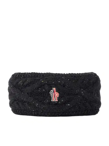 Moncler Grenoble Logo-appliquéd Knitted Wool-blend Headband | Thumbnail 1 Moncler Grenoble Logo-appliquéd Knitted Wool-blend Headband | Thumbnail 1