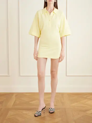 The Attico Logo-embroidered Cotton-piqué Mini Dress | Thumbnail 2 The Attico Logo-embroidered Cotton-piqué Mini Dress | Thumbnail 2