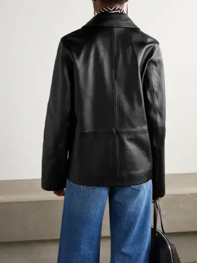 TOTEME Paneled Textured-leather Jacket | Thumbnail 4 TOTEME Paneled Textured-leather Jacket | Thumbnail 4