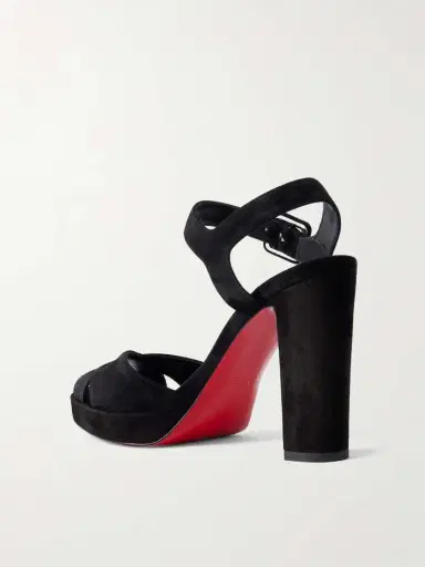 Christian Louboutin Cora 100 Suede Platform Sandals | Thumbnail 3 Christian Louboutin Cora 100 Suede Platform Sandals | Thumbnail 3