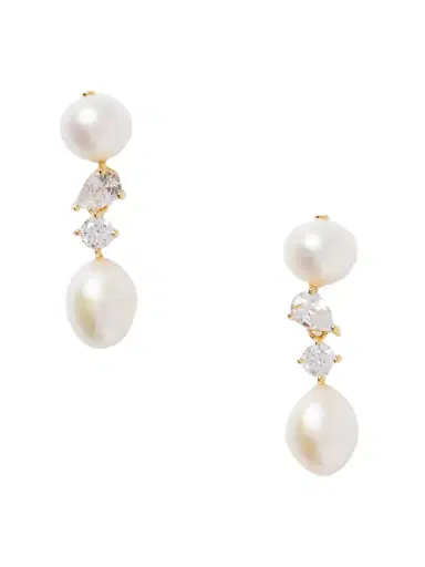 Completedworks plated, Pearl And Cubic Zirconia Earrings | Thumbnail 1 Completedworks plated, Pearl And Cubic Zirconia Earrings | Thumbnail 1