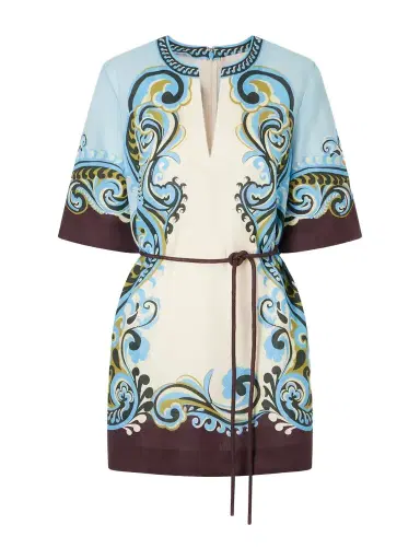 ALÉMAIS Natalia Printed Linen Mini Dress | Thumbnail 1 ALÉMAIS Natalia Printed Linen Mini Dress | Thumbnail 1