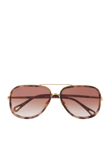 Chloé Tubolar Aviator-style Tortoiseshell Acetate Sunglasses | Thumbnail 1 Chloé Tubolar Aviator-style Tortoiseshell Acetate Sunglasses | Thumbnail 1