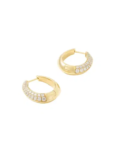 Anita Ko 18-karat Gold Diamond Hoop Earrings | Thumbnail 1 Anita Ko 18-karat Gold Diamond Hoop Earrings | Thumbnail 1