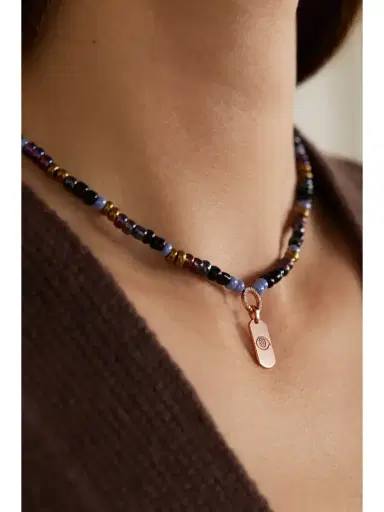 Diane Kordas Evil Eye 14-karat Rose Gold, Bead And Diamond Necklace | Thumbnail 2 Diane Kordas Evil Eye 14-karat Rose Gold, Bead And Diamond Necklace | Thumbnail 2