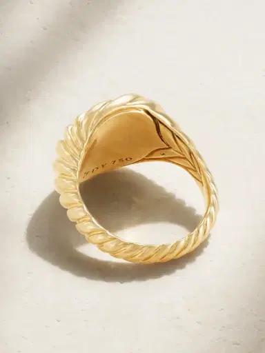 David Yurman Cable 18-karat Gold Signet Ring | Thumbnail 3 David Yurman Cable 18-karat Gold Signet Ring | Thumbnail 3