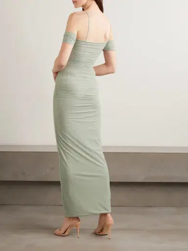 Maygel Coronel Abisso Appliquéd Cutout Stretch-jersey Halterneck Maxi Dress | Thumbnail 3 Maygel Coronel Abisso Appliquéd Cutout Stretch-jersey Halterneck Maxi Dress | Thumbnail 3