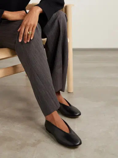 Bottega Veneta Rosa Intrecciato-trimmed Leather Ballet Flats | Thumbnail 2 Bottega Veneta Rosa Intrecciato-trimmed Leather Ballet Flats | Thumbnail 2