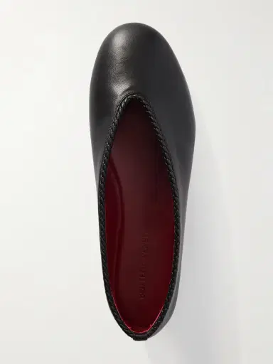 Bottega Veneta Rosa Intrecciato-trimmed Leather Ballet Flats | Thumbnail 5 Bottega Veneta Rosa Intrecciato-trimmed Leather Ballet Flats | Thumbnail 5
