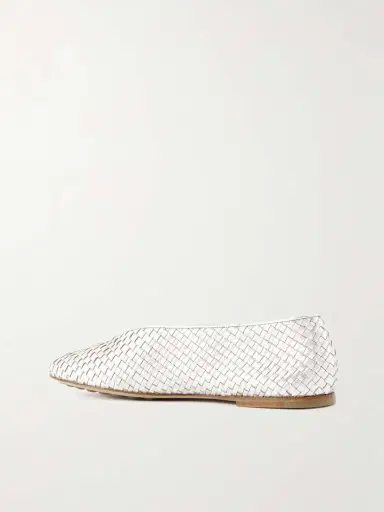 Bottega Veneta Rosa Metallic Intrecciato Leather Ballet Flats | Thumbnail 3 Bottega Veneta Rosa Metallic Intrecciato Leather Ballet Flats | Thumbnail 3