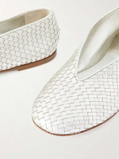 Bottega Veneta Rosa Metallic Intrecciato Leather Ballet Flats | Thumbnail 4 Bottega Veneta Rosa Metallic Intrecciato Leather Ballet Flats | Thumbnail 4