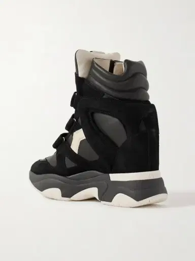Isabel Marant Balskee Leather And Suede High-top Wedge Sneakers | Thumbnail 3 Isabel Marant Balskee Leather And Suede High-top Wedge Sneakers | Thumbnail 3