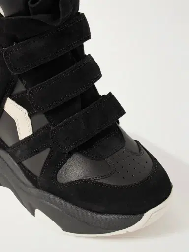 Isabel Marant Balskee Leather And Suede High-top Wedge Sneakers | Thumbnail 4 Isabel Marant Balskee Leather And Suede High-top Wedge Sneakers | Thumbnail 4
