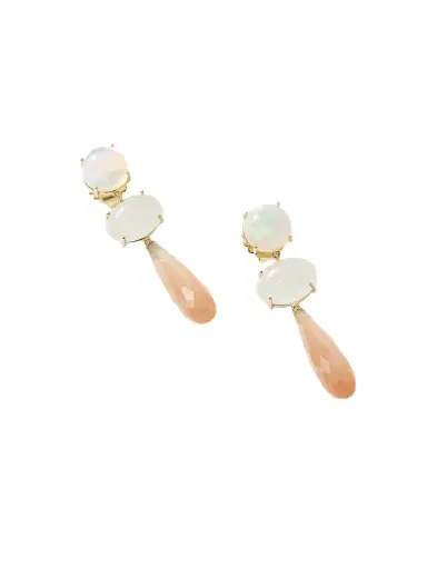 OLE LYNGGAARD COPENHAGEN Lotus 18-karat Gold Multi-stone Earrings | Thumbnail 1 OLE LYNGGAARD COPENHAGEN Lotus 18-karat Gold Multi-stone Earrings | Thumbnail 1