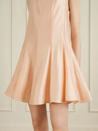 Khaite Mags Paneled Satin-twill Mini Dress | Thumbnail 4 Khaite Mags Paneled Satin-twill Mini Dress | Thumbnail 4