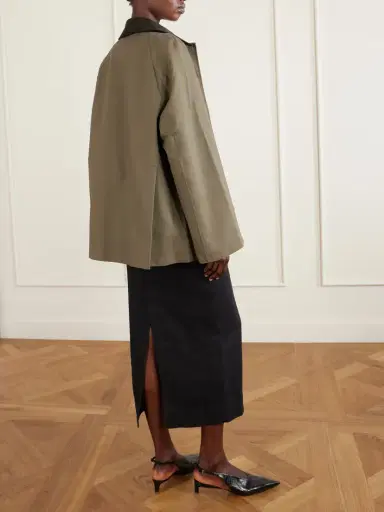 TOTEME Corduroy-trimmed Cotton-gabardine Coat | Thumbnail 3 TOTEME Corduroy-trimmed Cotton-gabardine Coat | Thumbnail 3