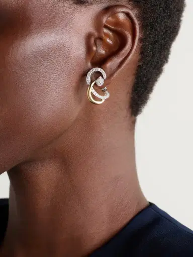 YEPREM 18-karat Yellow And White Gold Diamond Earrings | Thumbnail 2 YEPREM 18-karat Yellow And White Gold Diamond Earrings | Thumbnail 2