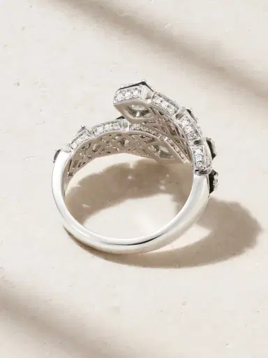 Kamyen Infinity 18-karat White Gold, Diamond And Enamel Ring | Thumbnail 3 Kamyen Infinity 18-karat White Gold, Diamond And Enamel Ring | Thumbnail 3