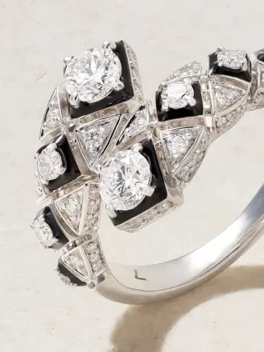 Kamyen Infinity 18-karat White Gold, Diamond And Enamel Ring | Thumbnail 4 Kamyen Infinity 18-karat White Gold, Diamond And Enamel Ring | Thumbnail 4