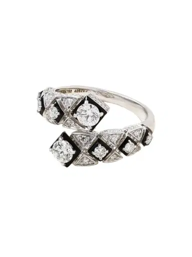 Kamyen Infinity 18-karat White Gold, Diamond And Enamel Ring | Thumbnail 1 Kamyen Infinity 18-karat White Gold, Diamond And Enamel Ring | Thumbnail 1