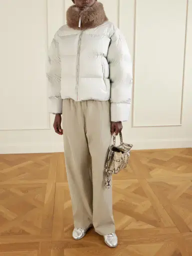 Balenciaga Plush-trimmed Padded Quilted Shell Down Jacket | Thumbnail 2 Balenciaga Plush-trimmed Padded Quilted Shell Down Jacket | Thumbnail 2