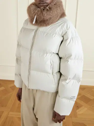Balenciaga Plush-trimmed Padded Quilted Shell Down Jacket | Thumbnail 3 Balenciaga Plush-trimmed Padded Quilted Shell Down Jacket | Thumbnail 3