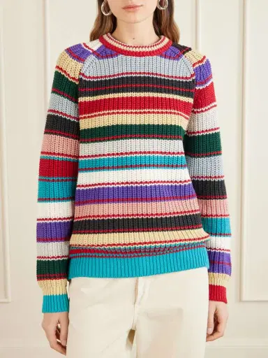 Aimé Leon Dore Striped Crewneck Cotton-knitted Sweater | Thumbnail 3 Aimé Leon Dore Striped Crewneck Cotton-knitted Sweater | Thumbnail 3