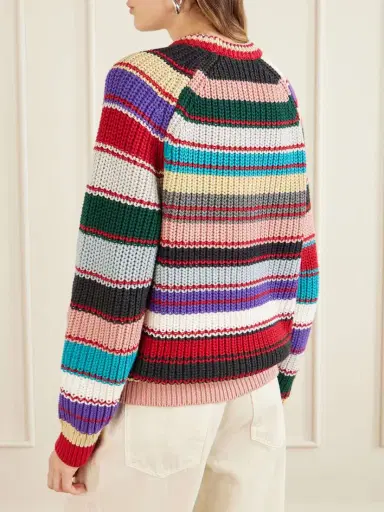 Aimé Leon Dore Striped Crewneck Cotton-knitted Sweater | Thumbnail 4 Aimé Leon Dore Striped Crewneck Cotton-knitted Sweater | Thumbnail 4