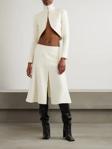 Alaïa Silk-cloqué Midi Skirt | Thumbnail 2 Alaïa Silk-cloqué Midi Skirt | Thumbnail 2