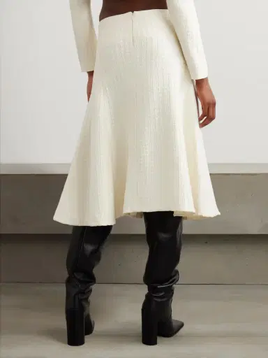Alaïa Silk-cloqué Midi Skirt | Thumbnail 4 Alaïa Silk-cloqué Midi Skirt | Thumbnail 4