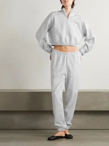 Skims Cotton-blend Fleece Track Pantsight Heather Grey | Thumbnail 2 Skims Cotton-blend Fleece Track Pantsight Heather Grey | Thumbnail 2