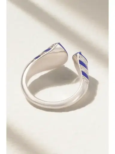 Kamyen 18-karat White Gold, Enamel And Diamond Ring | Thumbnail 3 Kamyen 18-karat White Gold, Enamel And Diamond Ring | Thumbnail 3