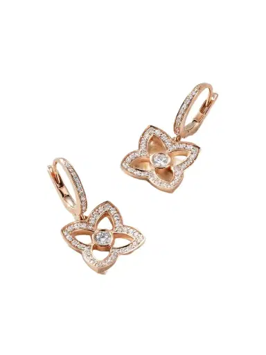 De Beers London Lotus By De Beers 18-karat Rose Gold Diamond Earrings | Thumbnail 1 De Beers London Lotus By De Beers 18-karat Rose Gold Diamond Earrings | Thumbnail 1