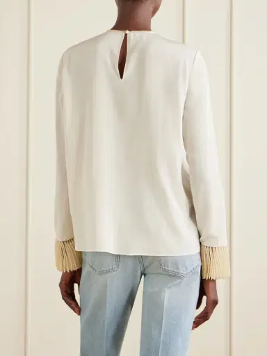 Valentino Garavani Silk Crepe De Chine Blouse | Thumbnail 4 Valentino Garavani Silk Crepe De Chine Blouse | Thumbnail 4