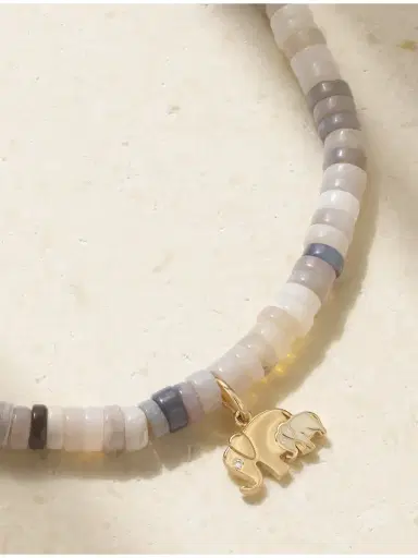 Sydney Evan Elephant Family 14-karat Gold, Enamel, Opal And Diamond Bracelet | Thumbnail 3 Sydney Evan Elephant Family 14-karat Gold, Enamel, Opal And Diamond Bracelet | Thumbnail 3