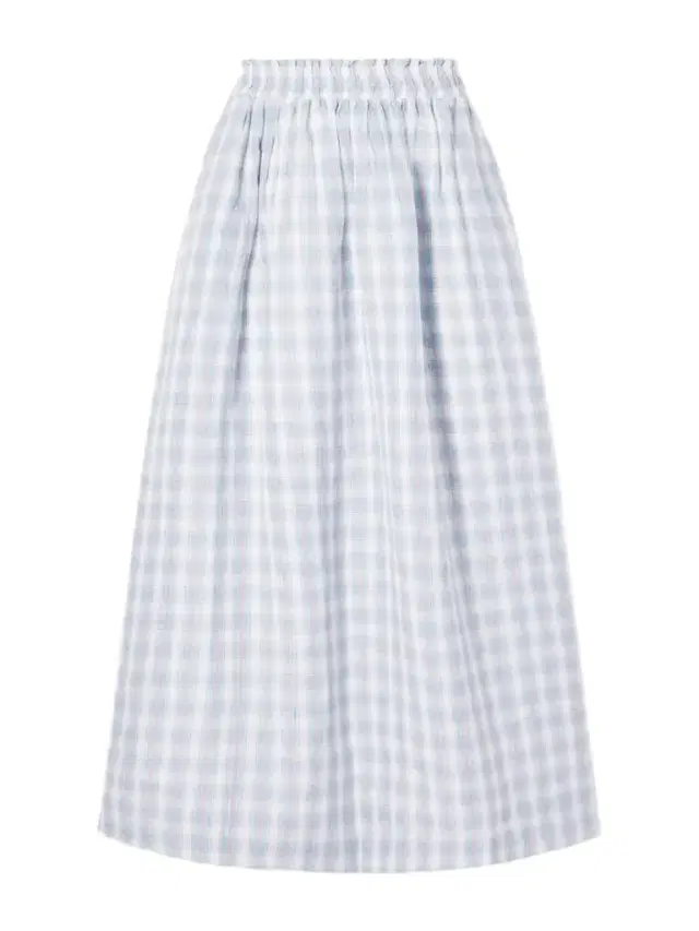 Pleated Checked Linen Midi Skirt Pleated Checked Linen Midi Skirt