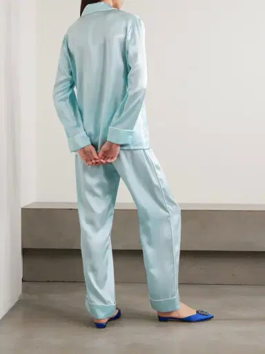Olivia von Halle Coco Silk-satin Pajama Set | Thumbnail 3 Olivia von Halle Coco Silk-satin Pajama Set | Thumbnail 3