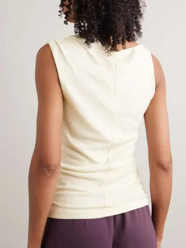 RÙADH Toga Draped Ribbed Organic Cotton And Modal-blend Top | Thumbnail 3 RÙADH Toga Draped Ribbed Organic Cotton And Modal-blend Top | Thumbnail 3