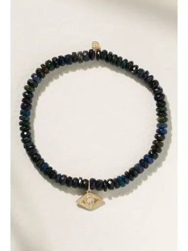 Sydney Evan Small Evil Eye 14-karat Gold, Opal And Diamond Bracelet | Thumbnail 1 Sydney Evan Small Evil Eye 14-karat Gold, Opal And Diamond Bracelet | Thumbnail 1