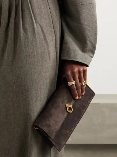 Métier Parallel 22 Small Suede Shoulder Bag | Thumbnail 2 Métier Parallel 22 Small Suede Shoulder Bag | Thumbnail 2