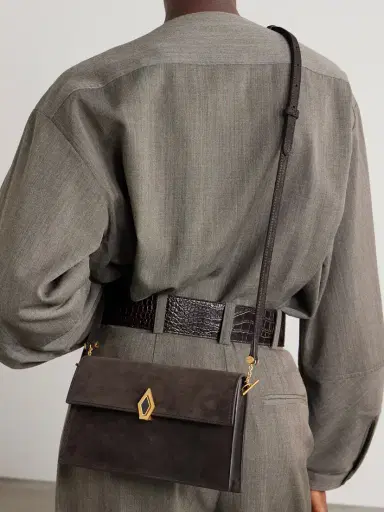 Métier Parallel 22 Small Suede Shoulder Bag | Thumbnail 6 Métier Parallel 22 Small Suede Shoulder Bag | Thumbnail 6