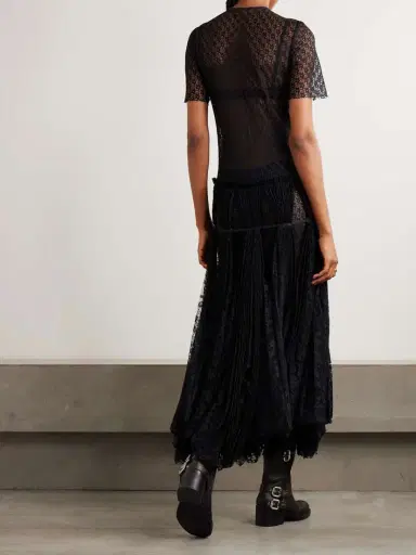 JW Anderson Layered Cutout Pleated Lace Maxi Dress | Thumbnail 3 JW Anderson Layered Cutout Pleated Lace Maxi Dress | Thumbnail 3